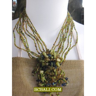 accessories necklaces chokers beaded stone pendants 